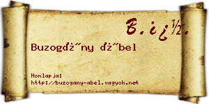Buzogány Ábel névjegykártya