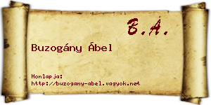Buzogány Ábel névjegykártya